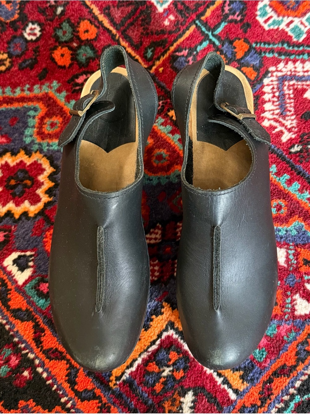 No. 6 front seam platform clogs - Picture 2 of 6